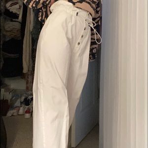 pacsun white paperbag pants